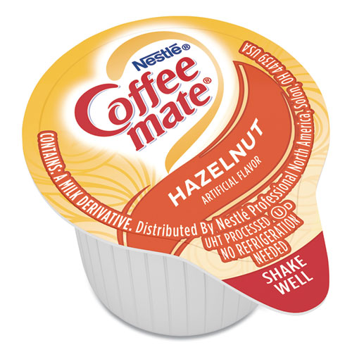 Liquid Coffee Creamer, Hazelnut, 0.38 Oz Mini Cups, 180/carton.