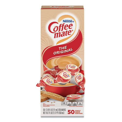 Liquid Coffee Creamer, Original, 0.38 Oz Mini Cups, 50/box, 4 Boxes/carton, 200 Total/carton.