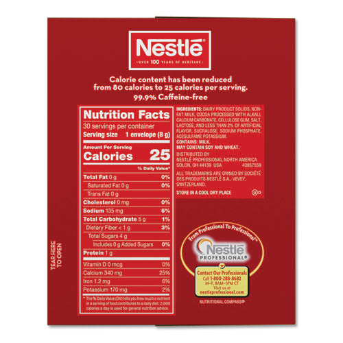 No-sugar-added Hot Cocoa Mix Envelopes, Rich Chocolate, 0.28 Oz Packet, 30/box.