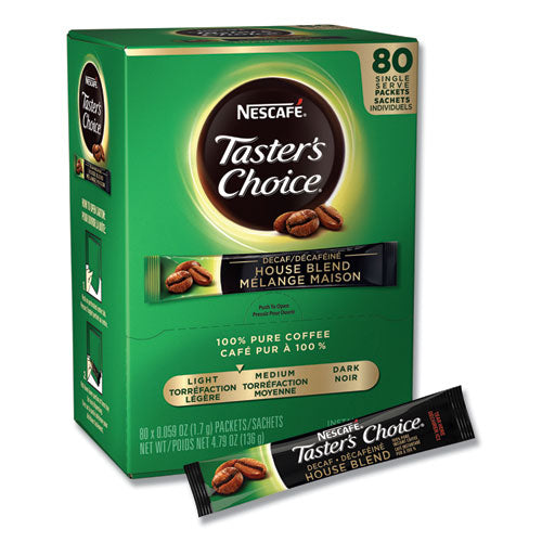 Taster's Choice Stick Pack, Decaf, 0.06oz, 80/box.