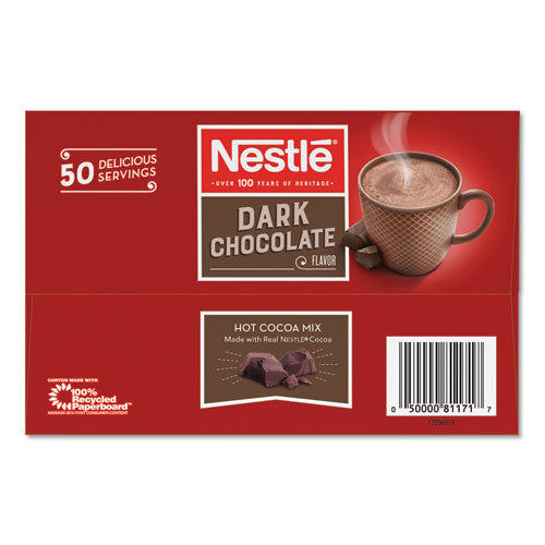 Hot Cocoa Mix, Dark Chocolate, 0.71 Oz, 50/box.