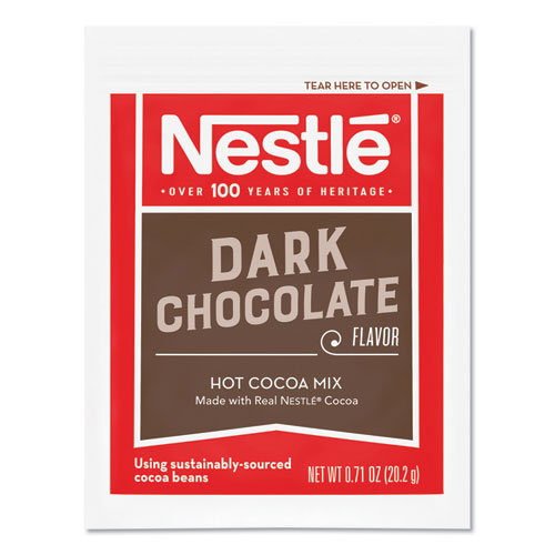 Hot Cocoa Mix, Dark Chocolate, 0.71 Oz, 50/box.