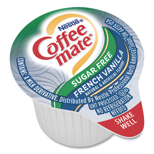 Liquid Coffee Creamer, Zero Sugar French Vanilla, 0.38 Oz Mini Cups, 50/box, 4 Boxes/carton, 200 Tota.l/carton