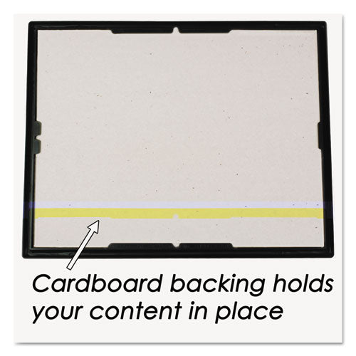 Ez Mount Document Frame With Trim Accent And Plastic Face, Plastic, 8.5 X 11 Insert, Black/gold.