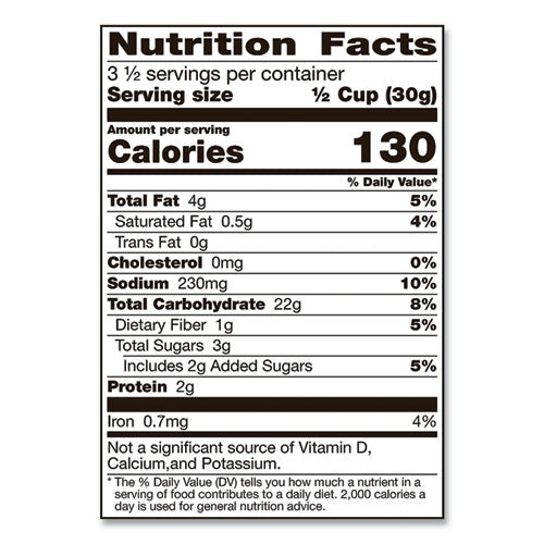 Snacks, Cheddar, 3.75 Oz Bag, 8/carton.