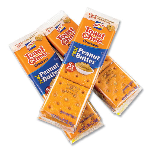 Toast Cheese Crackers, Peanut Butter, 1.5 Oz Packet, 24/box.