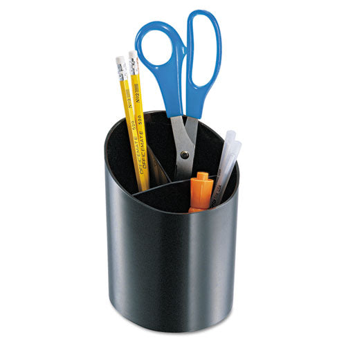 Recycled Big Pencil Cup, Plastic, 4.25 X 4.5 X 5.75, Black.