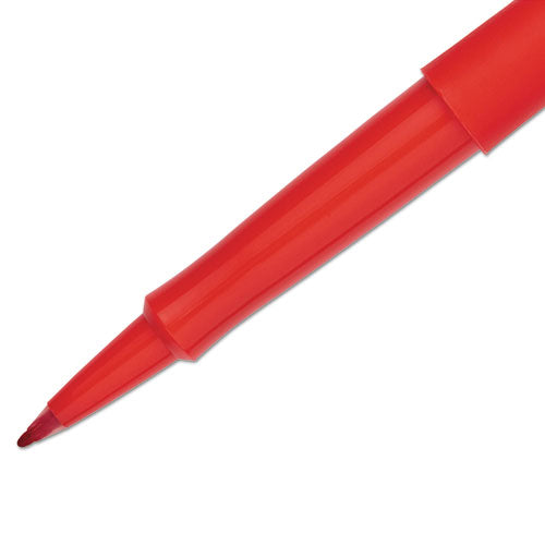 Point Guard Flair Felt Tip Porous Point Pen, Stick, Bold 1.4 Mm, Red Ink, Red Barrel, 36/box.