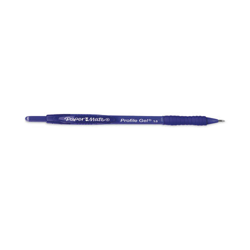 Profile Gel Pen, Retractable, Bold 1 Mm, Blue Ink, Translucent Blue Barrel, Dozen.