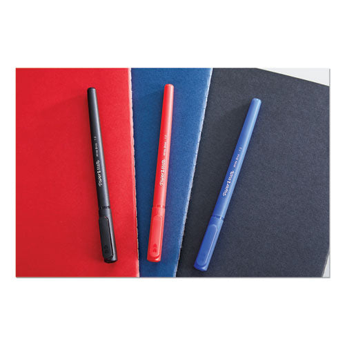 Write Bros. Grip Ballpoint Pen, Stick, Medium 1 Mm, Blue Ink, Blue Barrel, Dozen.