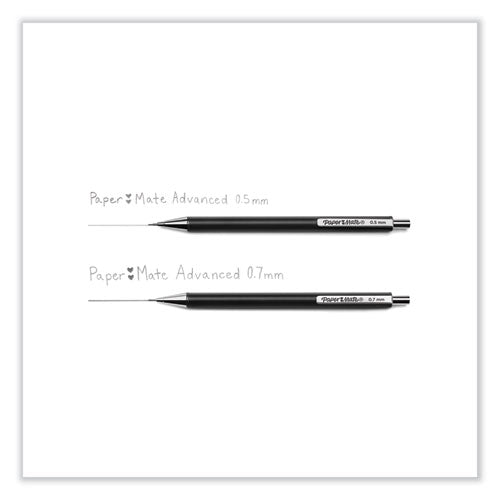 Advanced Mechanical Pencils, 0.5 Mm, Hb (#2), Black Lead, Black; Gray Barrel, 2/pack.