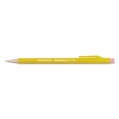 Sharpwriter Mechanical Pencil, 0.7 Mm, Hb (#2), Black Lead, Classic Yellow Barrel, Dozen.