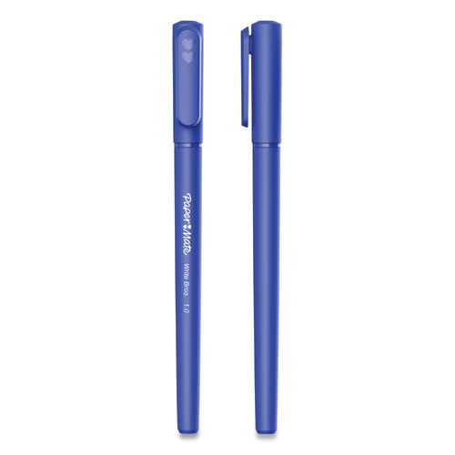 Write Bros. Ballpoint Pen, Stick, Medium 1 Mm, Blue Ink, Blue Barrel, Dozen.