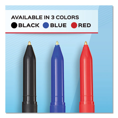 Write Bros. Ballpoint Pen, Stick, Medium 1 Mm, Red Ink, Red Barrel, Dozen.