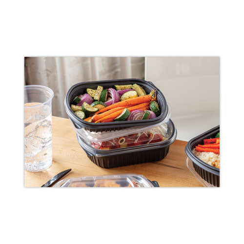 Earthchoice Mealmaster Container, 16 Oz, 8.13 X 6.5 X 1, Black, Plastic, 252/carton.