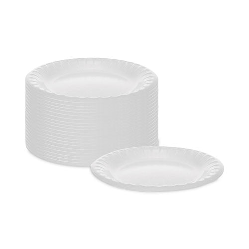 Placesetter Deluxe Laminated Foam Dinnerware, Plate, 6" Dia, White, 1,000/carton.