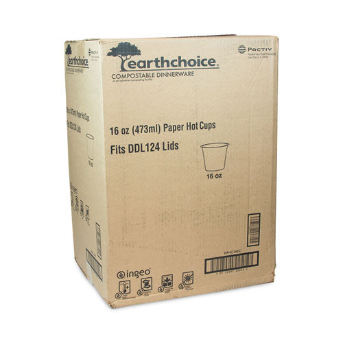 Earthchoice Compostable Paper Cup, 16 Oz, Green, 1,000/carton.