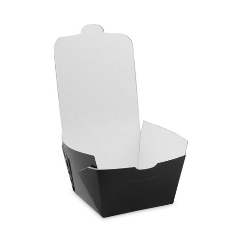 Earthchoice Onebox Paper Box, 46 Oz, 4.5 X 4.5 X 3.25, Black, 200/carton.