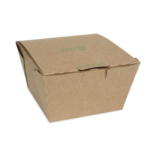 Earthchoice Tamper Evident Onebox Paper Box, 4.5 X 4.5 X 3.25, Kraft, 200/carton.