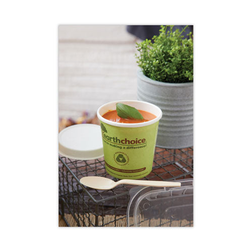 Earthchoice Compostable Soup Cup Large, 16 Oz,3.63" Diameter X 3.88"h, Green, Paper, 500/carton