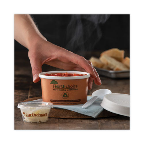 Earthchoice Compostable Soup Cup, Small, 8 Oz, 3 X 3 X 3, Brown, Paper, 500/carton.