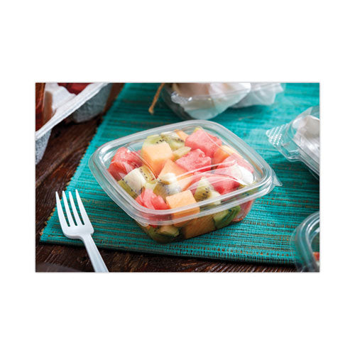 Earthchoice Square Recycled Bowl, 12 Oz, 5 X 5 X 1.63, Clear, Plastic, 504/carton.