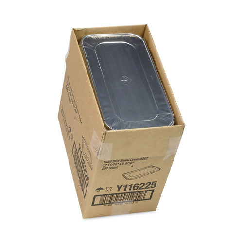 Aluminum Steam Table Pan Lid, Fits One-third Size Pan, 0.5" Deep, 6.19 X 12.31, 200/carton.