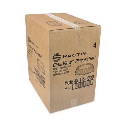 Clearview Dome-style Lid With Tabs, Fluted, 8.88 X 8.88 X 0.75, Clear, Plastic, 504/carton.