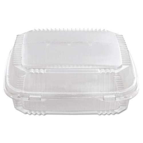 Clearview Smartlock Hinged Lid Container, 49 Oz, 8.2 X 8.34 X 2.91, Clear, Plastic, 200/carton.