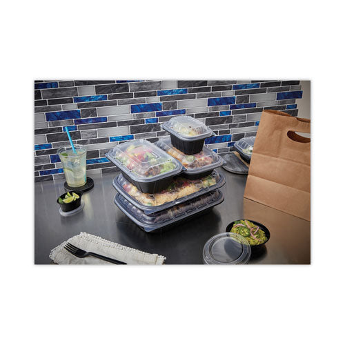 Earthchoice Entree2go Takeout Container, 32 Oz, 8.66 X 5.75 X 2.72, Black, Plastic, 300/carton.