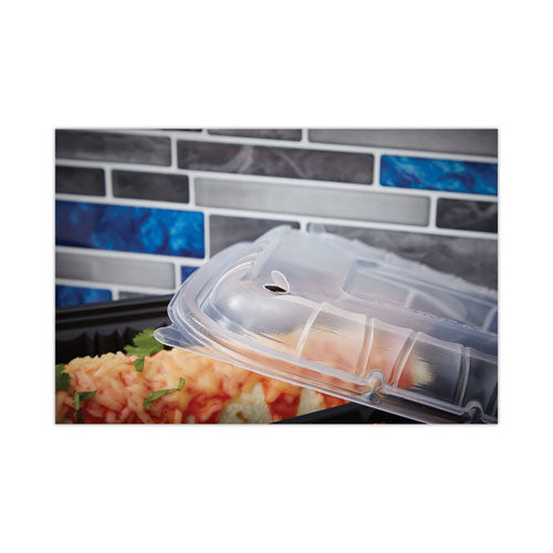 Earthchoice Entree2go Takeout Container Vented Lid, 8.67 X 5.75 X 0.98, Clear, Plastic, 300/carton.