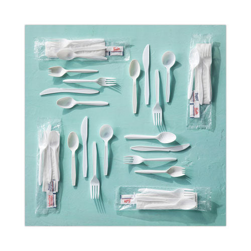 Fieldware Cutlery, Fork, Mediumweight, White, 1,000/carton.