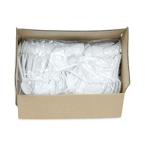 Fieldware Cutlery, Spoon, Mediumweight, White, 1,000/carton.