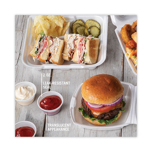 Plastic Portion Cup, 2 Oz, Translucent, 200/bag, 12 Bags/carton.