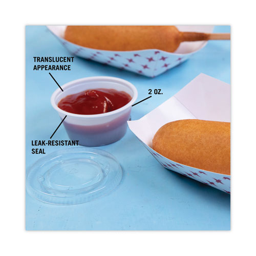 Plastic Portion Cup, 2 Oz, Translucent, 200/bag, 12 Bags/carton.