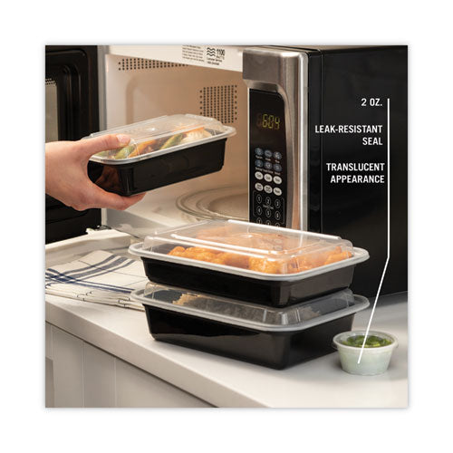 Plastic Portion Cup, 2 Oz, Translucent, 200/bag, 12 Bags/carton.