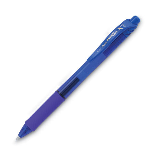 Energel-x Gel Pen, Retractable, Medium 0.7 Mm, Blue Ink, Translucent Blue/blue Barrel, Dozen.