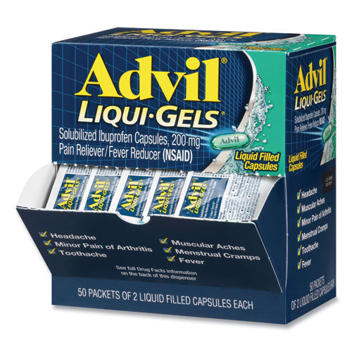 Liqui-gels, Two-pack, 50 Packs/box.