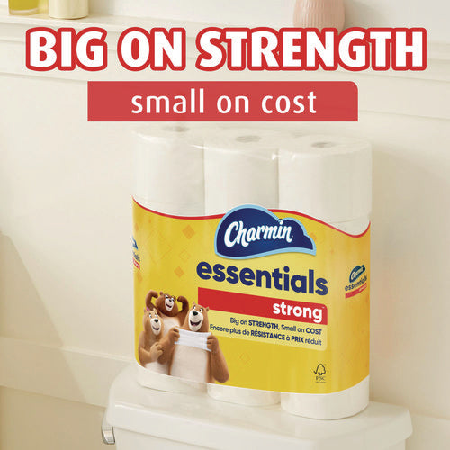 Essentials Strong Bathroom Tissue, Septic Safe, 1-ply, White, 429/roll, 12 Rolls/pack, 4 Packs/carton