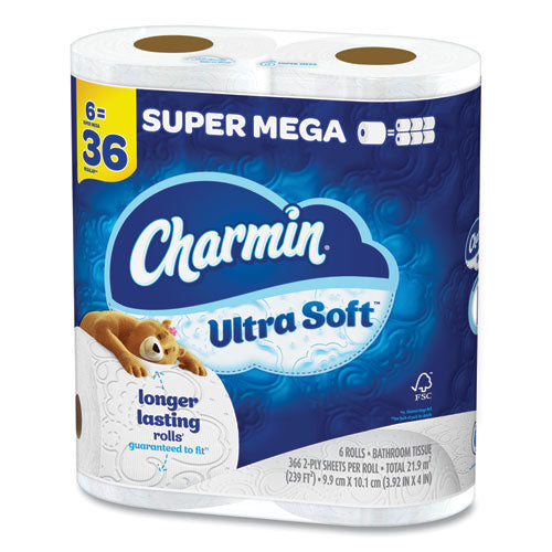 Ultra Soft Bathroom Tissue, Septic-safe, 2-ply, White, 336 Sheets/roll, 18 Rolls/carton.