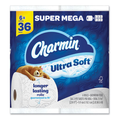 Ultra Soft Bathroom Tissue, Septic-safe, 2-ply, White, 336 Sheets/roll, 18 Rolls/carton.