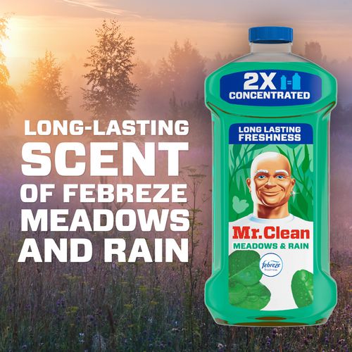 Multipurpose Cleaning Solution With Febreze, Meadows And Rain, 64 Oz Bottle.