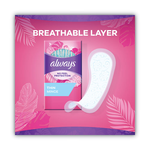 Thin Daily Panty Liners, Regular, 120/pack.