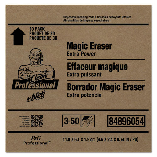 Magic Eraser Extra Durable, 4.6 X 2.4, 0.7" Thick, White, 30/carton.