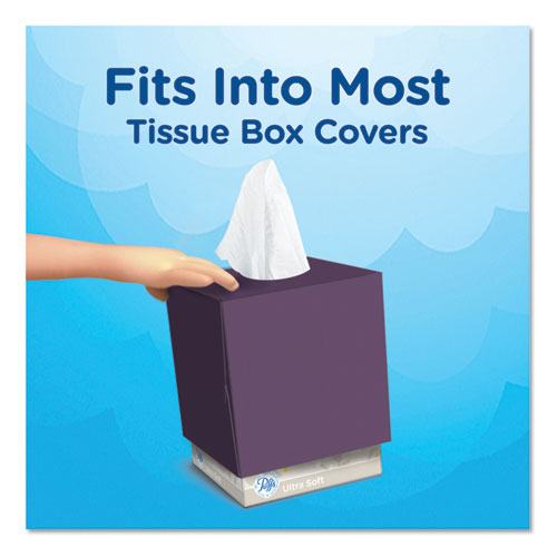 Ultra Soft Facial Tissue, 2-ply, White, 56 Sheets/box, 4 Boxes/pack.