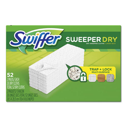 Dry Refill Cloths, White, 10.4" X 8", 52/box, 3 Boxes/carton.