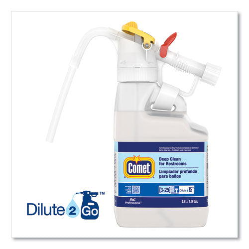 Dilute 2 Go, Comet Deep Clean For Restrooms, Fresh Scent, , 4.5 L Jug, 1/carton.