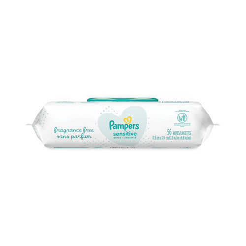 Sensitive Baby Wipes, 1-ply, 6.8 X 7,  Unscented, White, 56/pack.