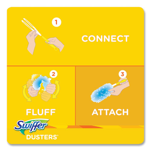 Refill Dusters, Dust Lock Fiber, 2" X 6", Light Blue, 18/box, 4 Boxes/carton.