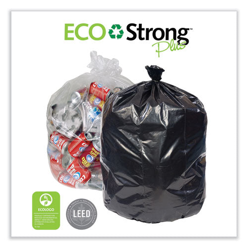 Eco Strong Plus Can Liners, 60 Gal, 16 Mic, 38" X 58", Natural, Perforated Roll, 200/carton.